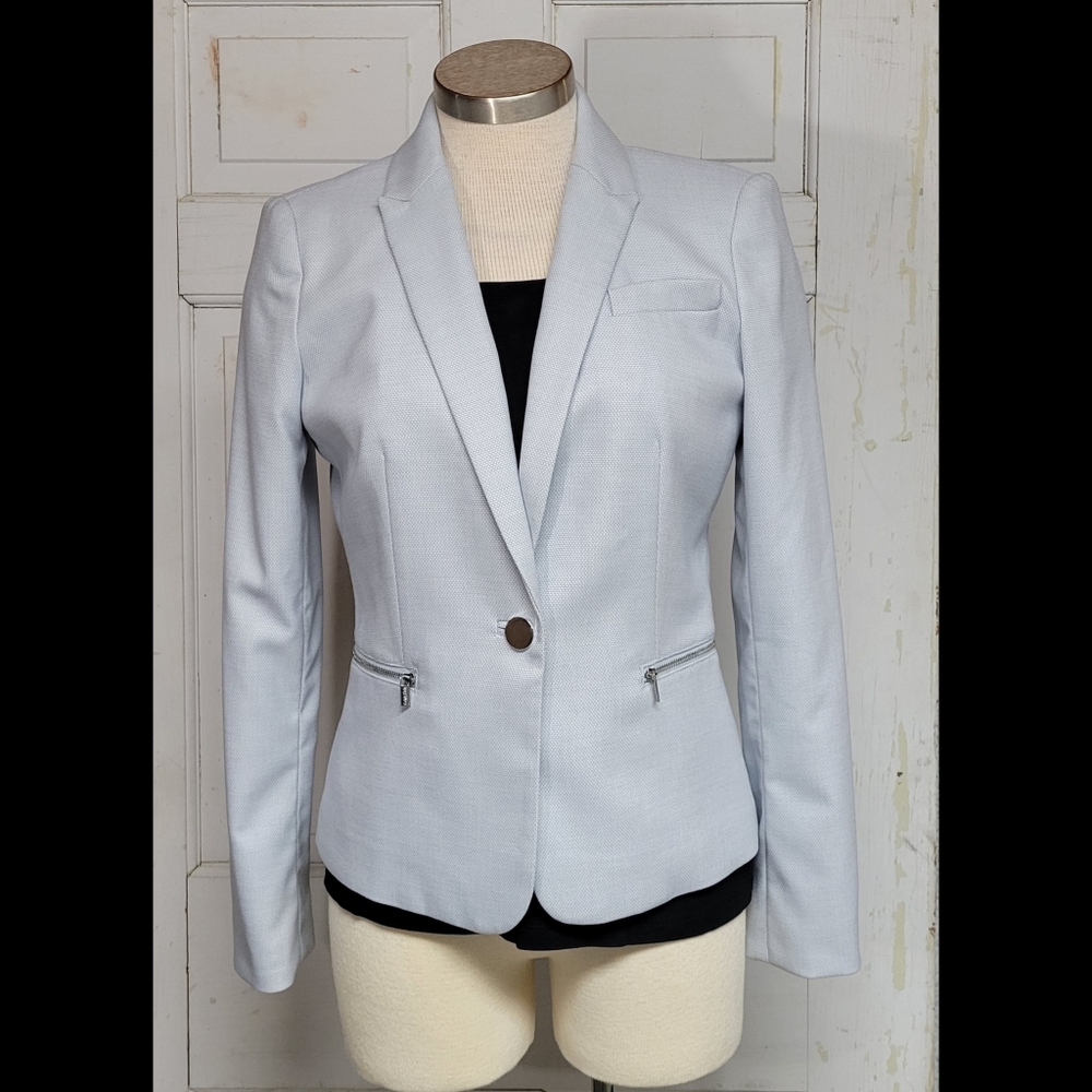 Calvin Klein powder blue blazer jacket size 8